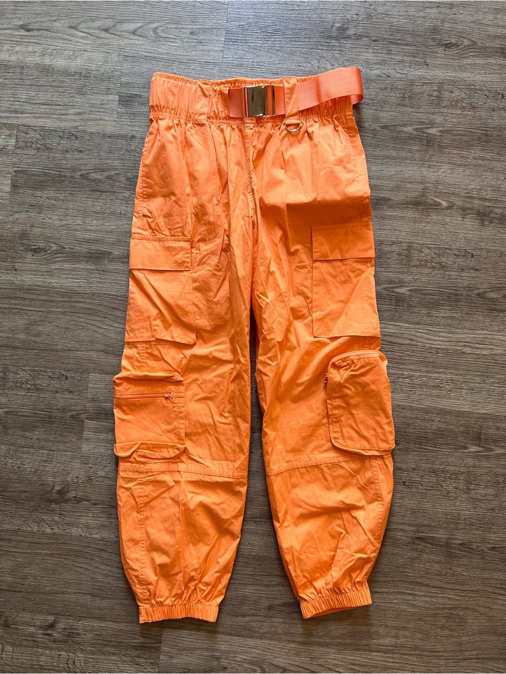 Balance Athletica Bright Orange Cargo Pants with Utility Belt